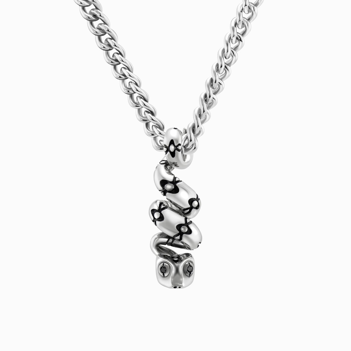 BOA Constrictor Round Cable Necklace – Silver