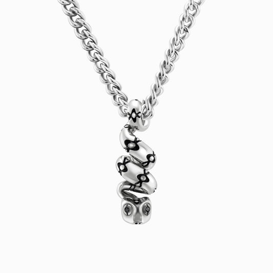 BOA Constrictor Round Cable Necklace – Silver