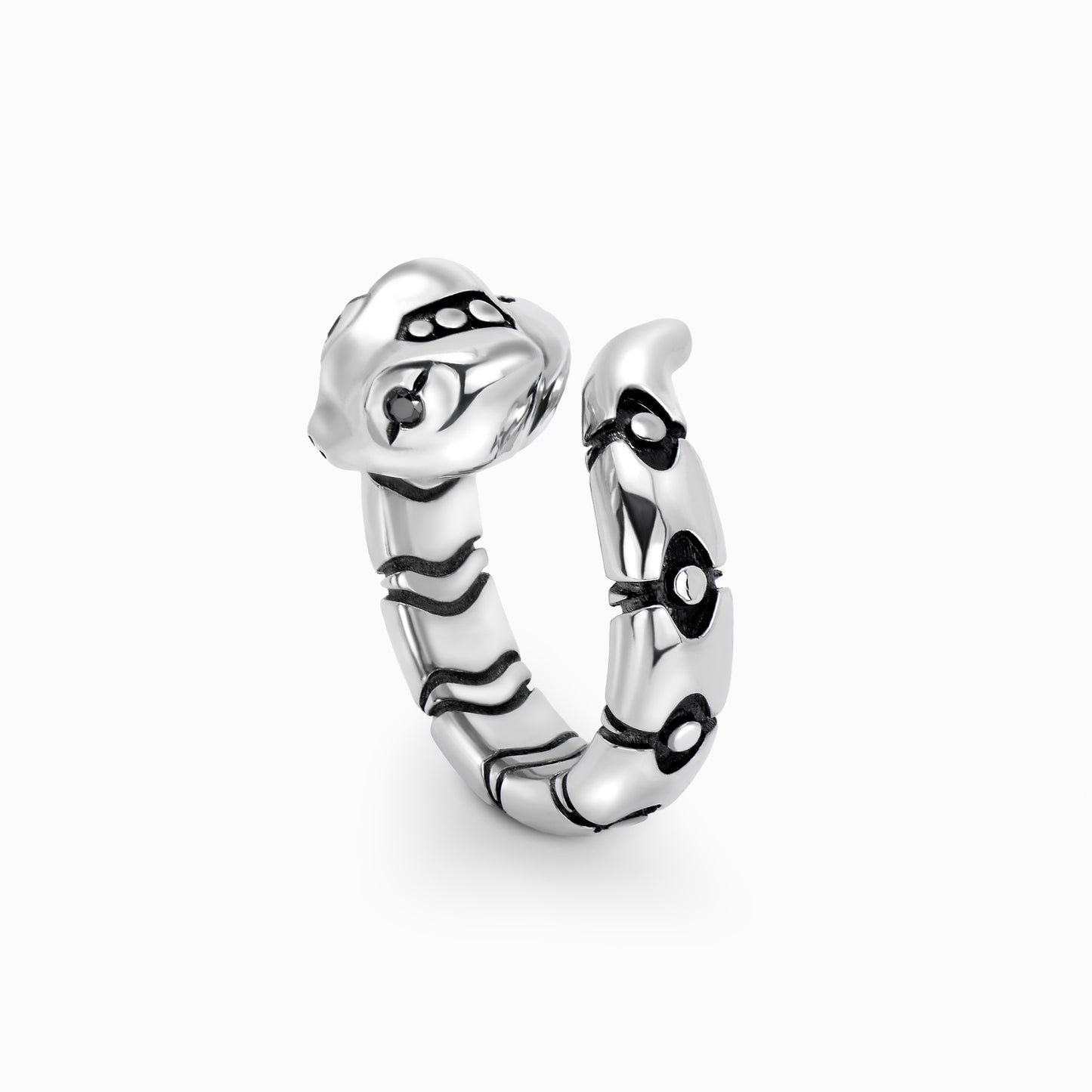 BOA Constrictor Open Wrap Ring – Silver