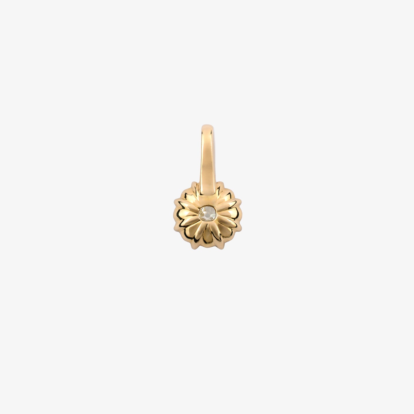 REVIVAL 0.22ctw Diamond Cluster Pendant with Antique Old Mine Cut Centre – 14K Yellow Gold