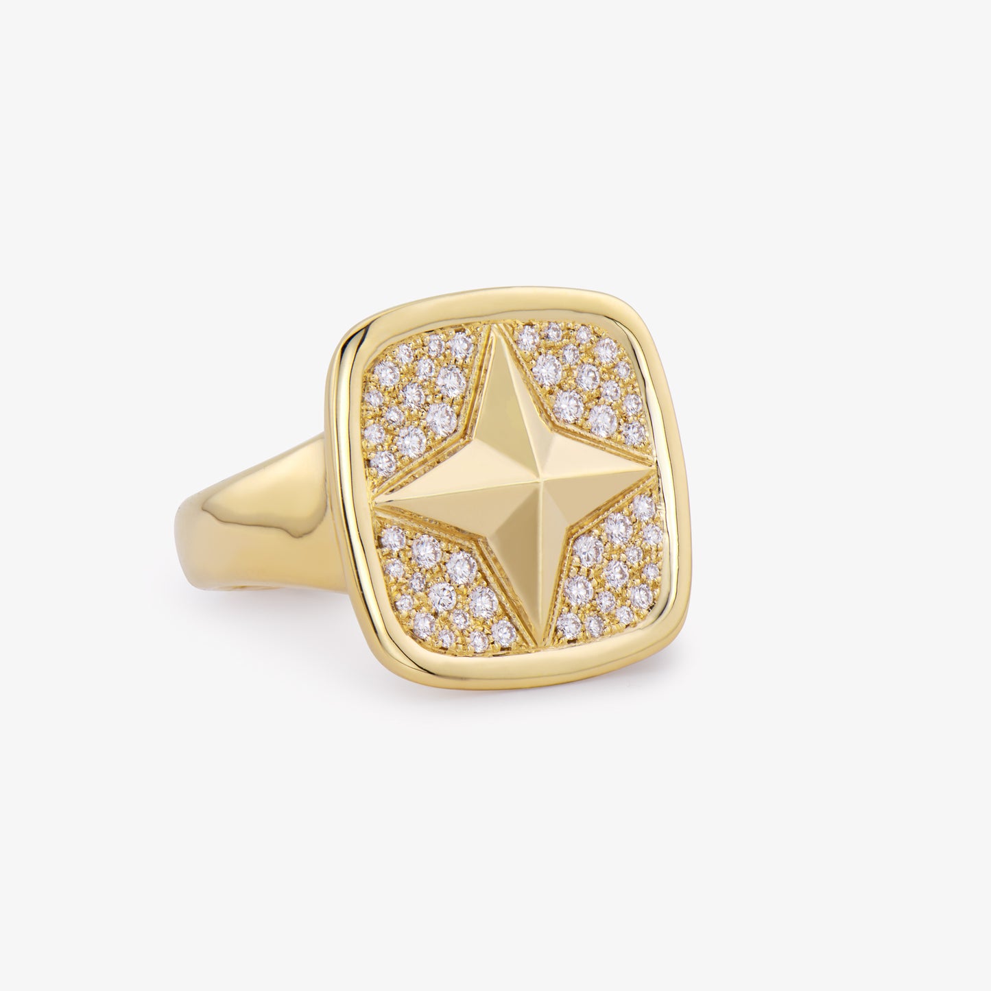 FIERCE Signet Ring with Diamonds