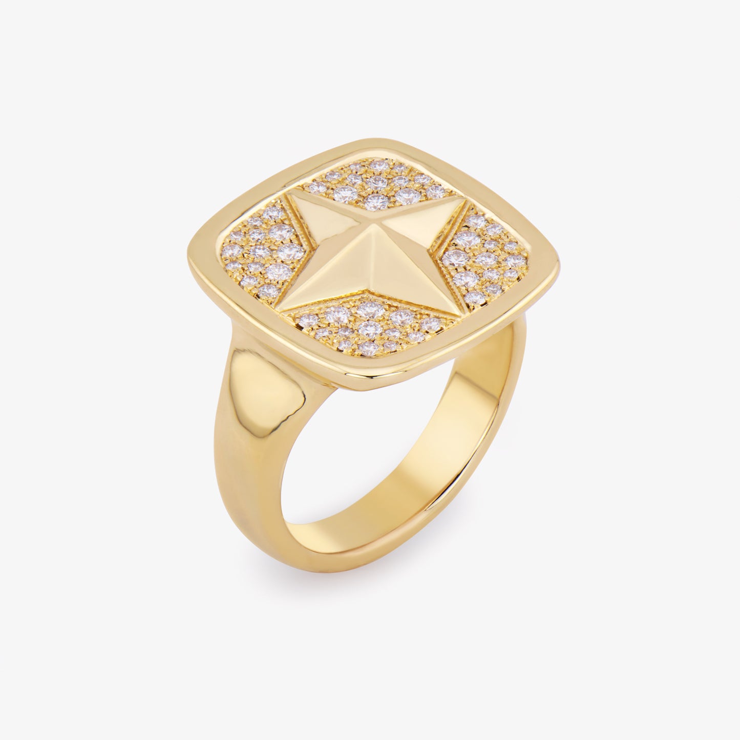 FIERCE Signet Ring with Diamonds