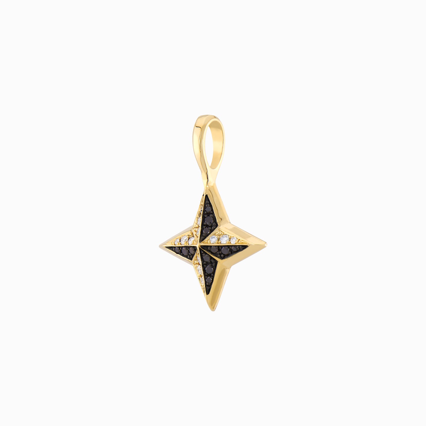 FIERCE Cheeky Double Diamond Pendant in 14K Yellow Gold