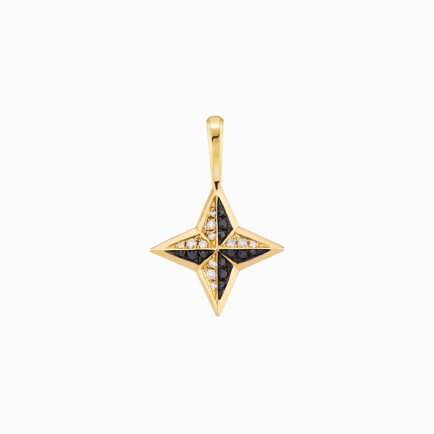 FIERCE Cheeky Double Diamond Pendant in 14K Yellow Gold