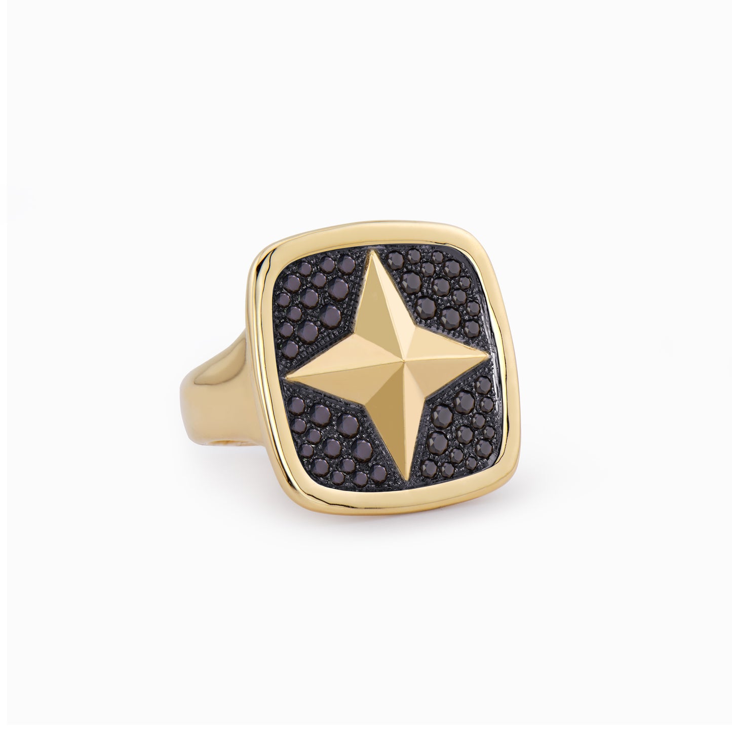 FIERCE Outrageous Black Diamond Signet Ring