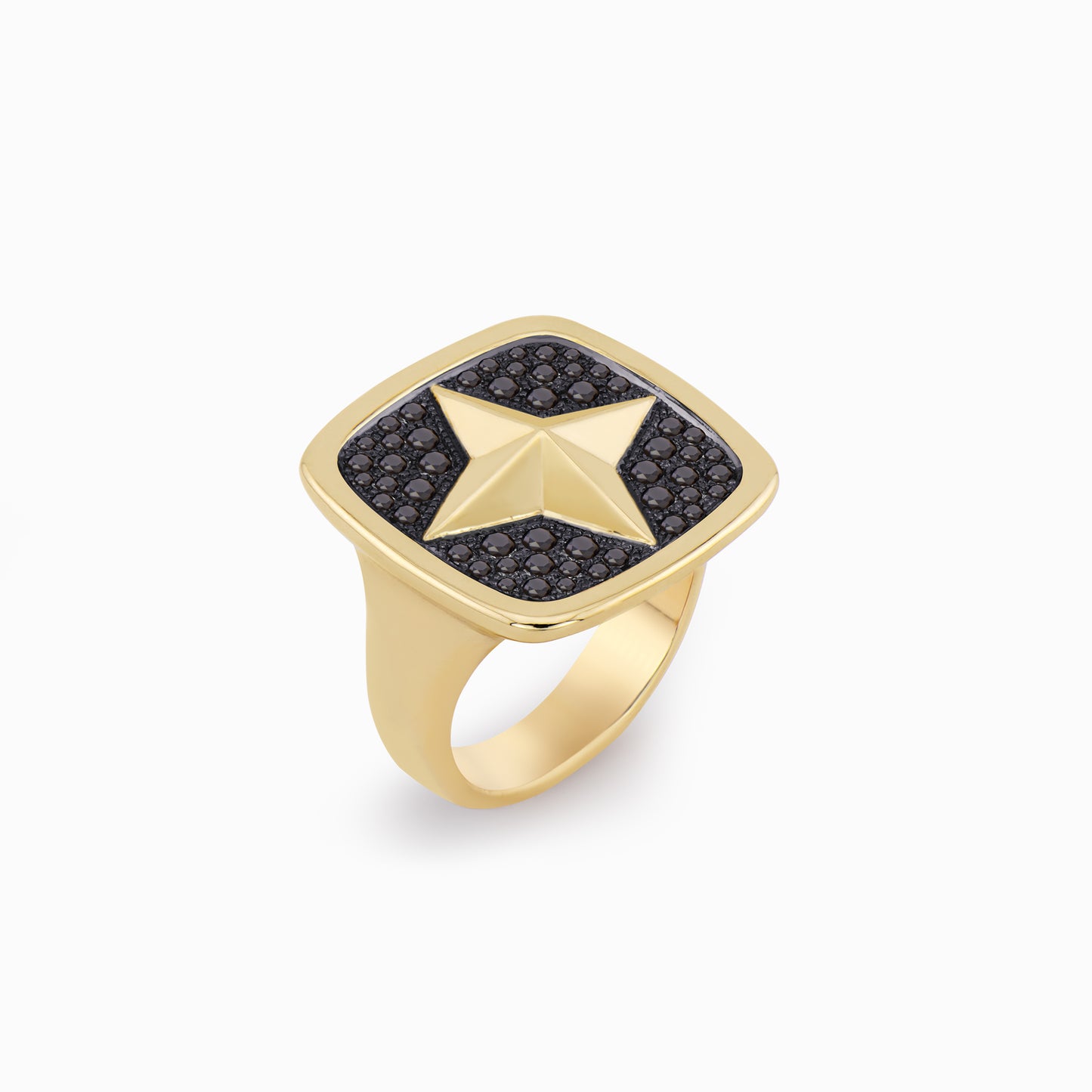 FIERCE Outrageous Black Diamond Signet Ring