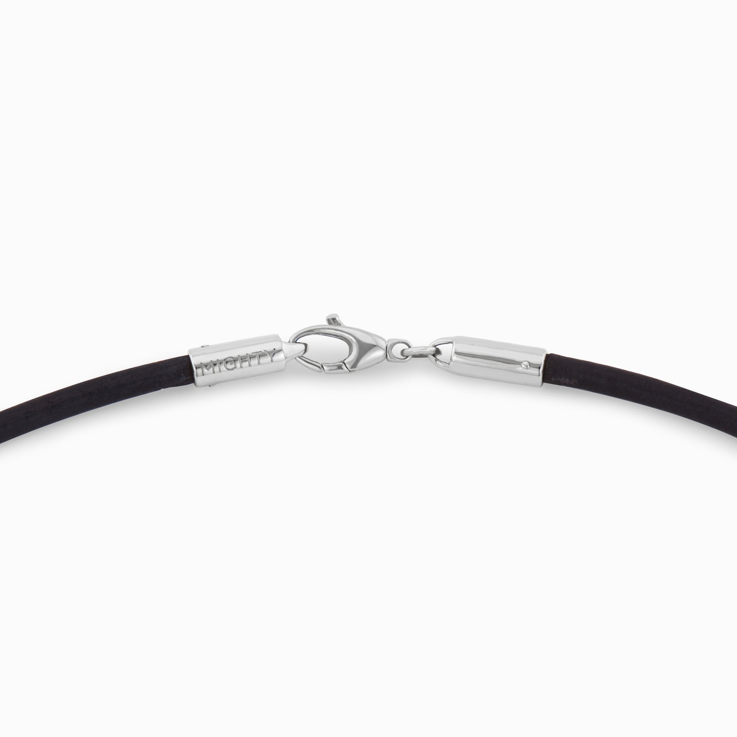 MIGHTY Leather Cord Necklace – Silver