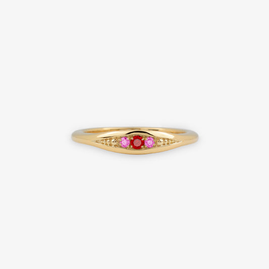 Nurture Dôme Ring with Ruby & Pink Sapphires