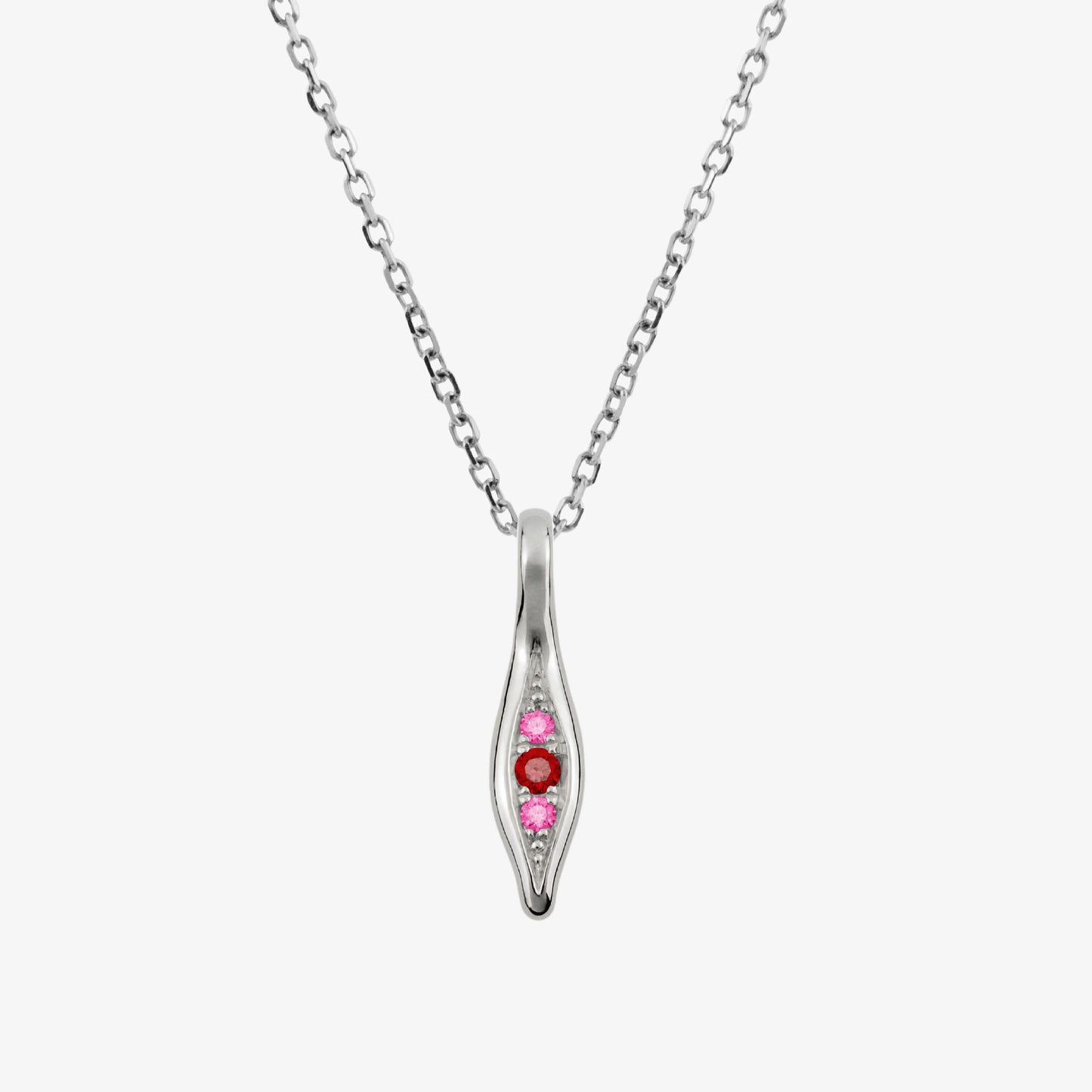 Nurture Droplet Pendant with Ruby & Pink Sapphires