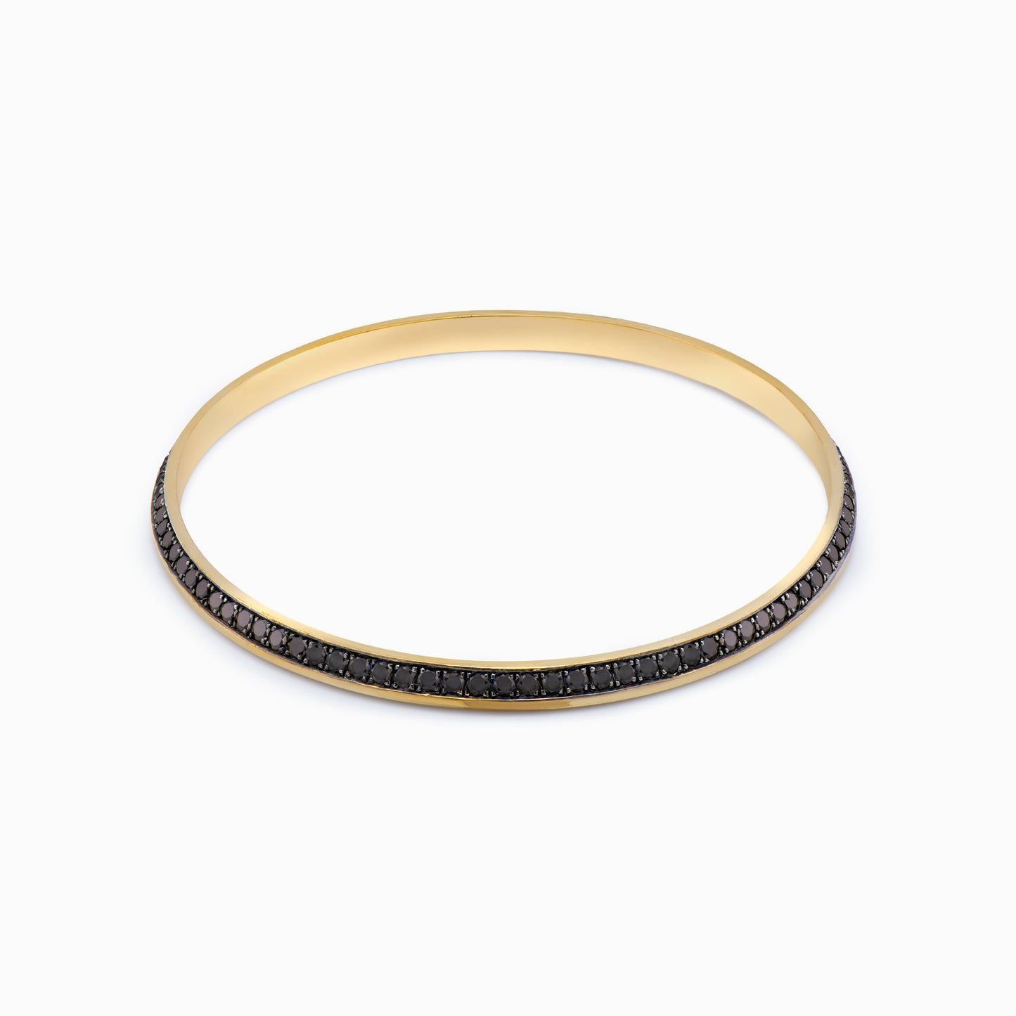 OFF-KILTER Outrageous Black Diamond Bangle Bracelet – Dark Mode