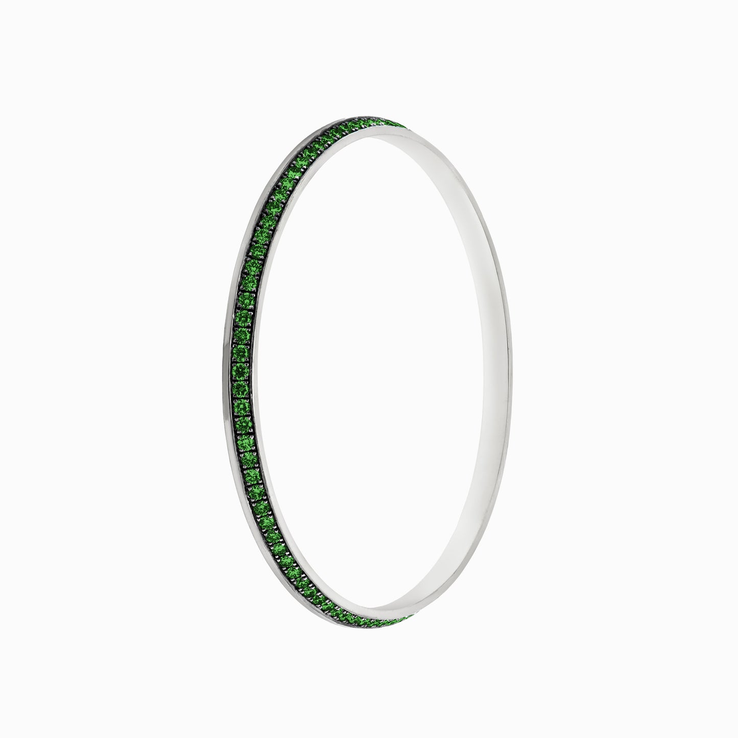 OFF-KILTER Outrageous Emerald Bangle Bracelet – Dark Mode