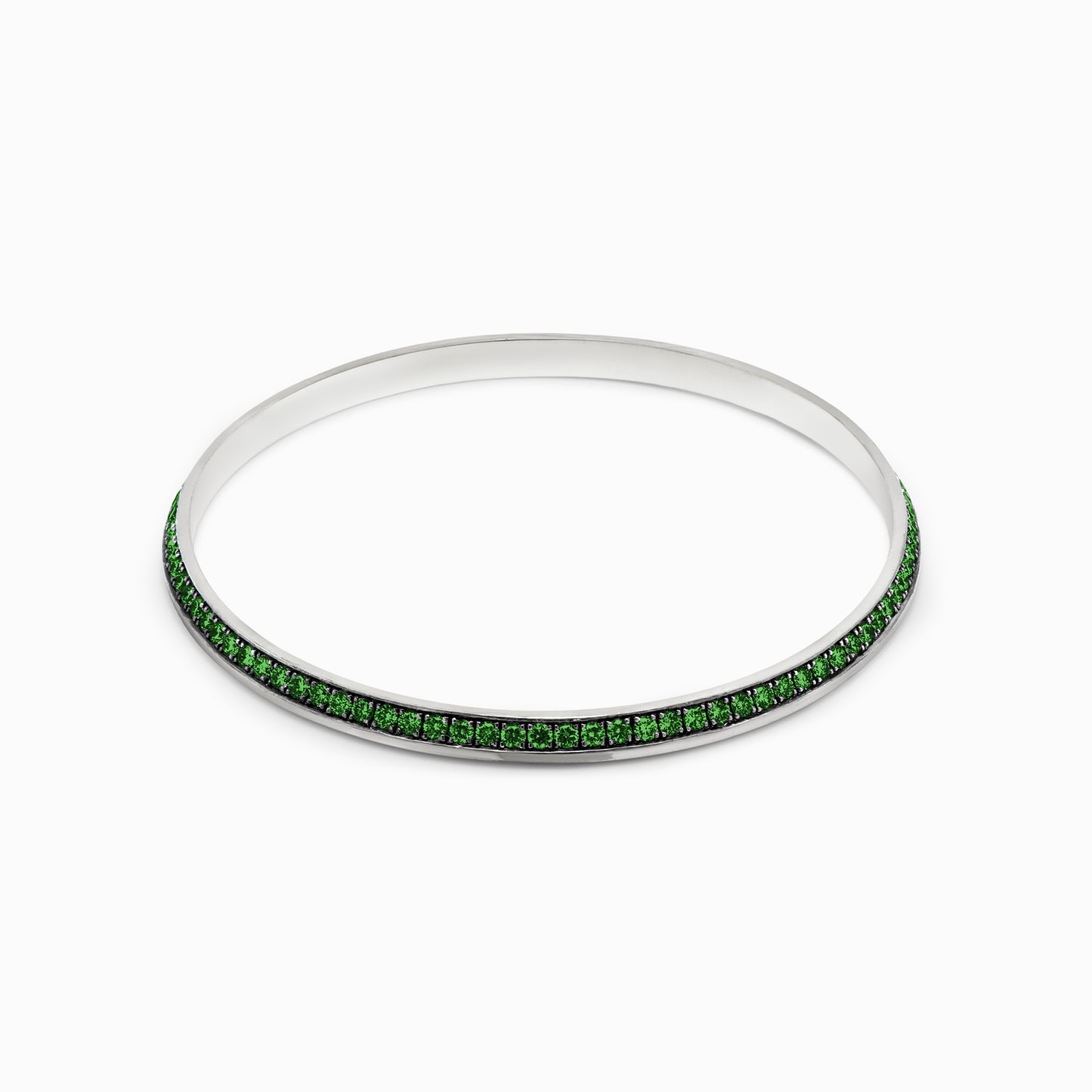 OFF-KILTER Outrageous Emerald Bangle Bracelet – Dark Mode