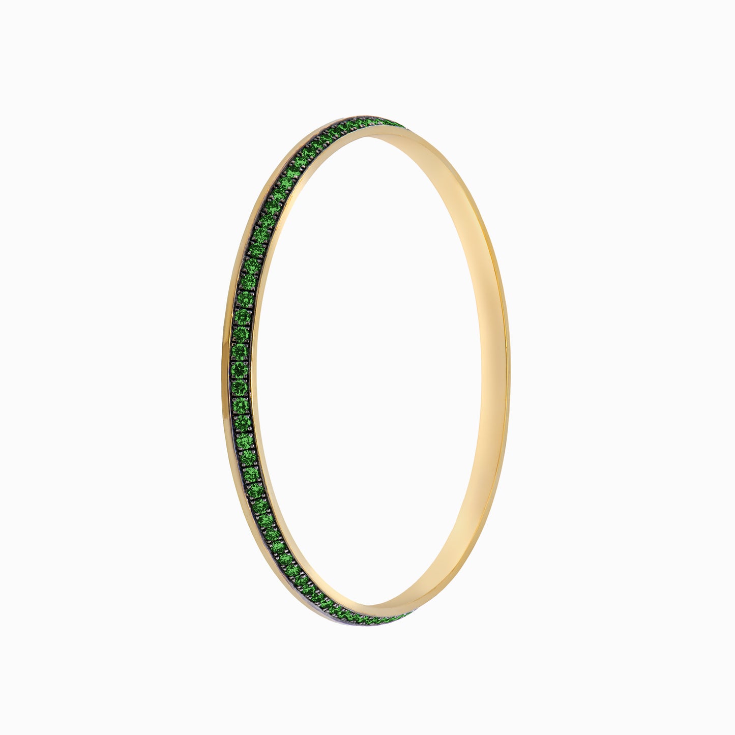 OFF-KILTER Outrageous Emerald Bangle Bracelet – Dark Mode