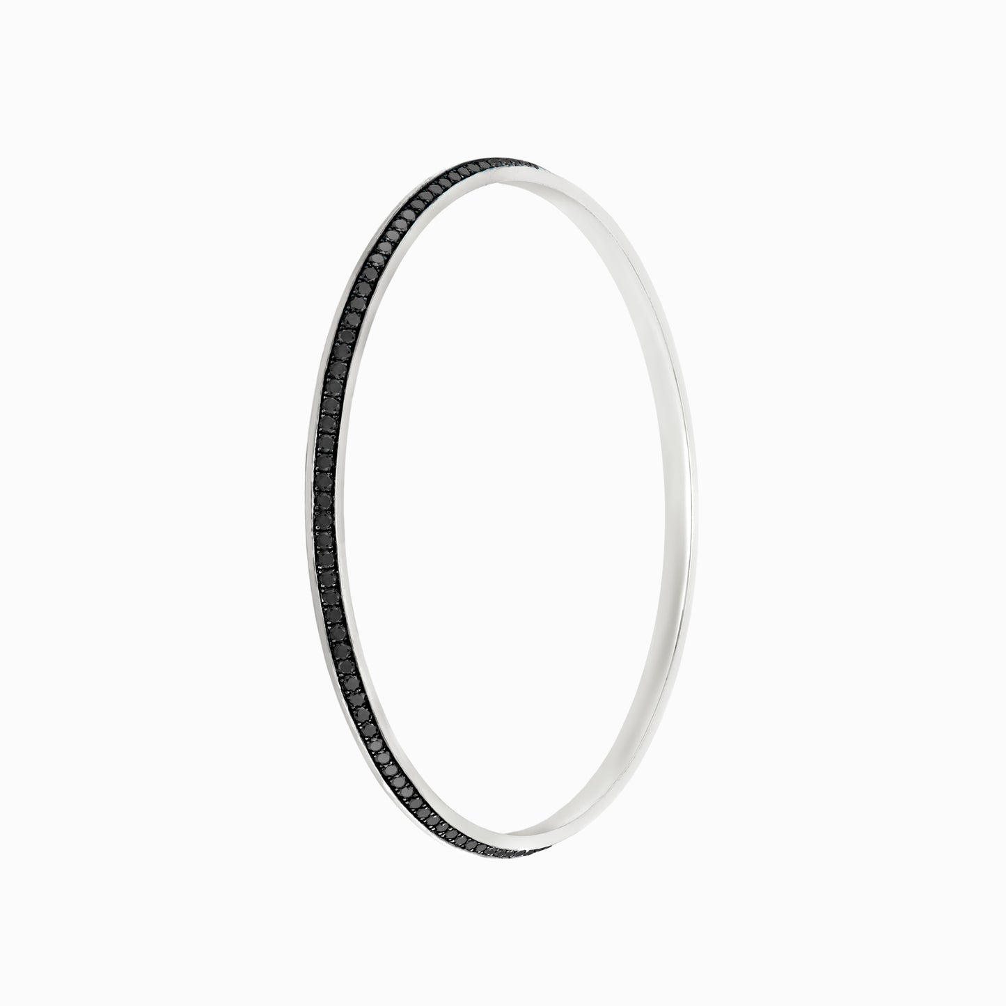 OFF-KILTER Audacious Black Diamond Bangle Bracelet – Dark Mode