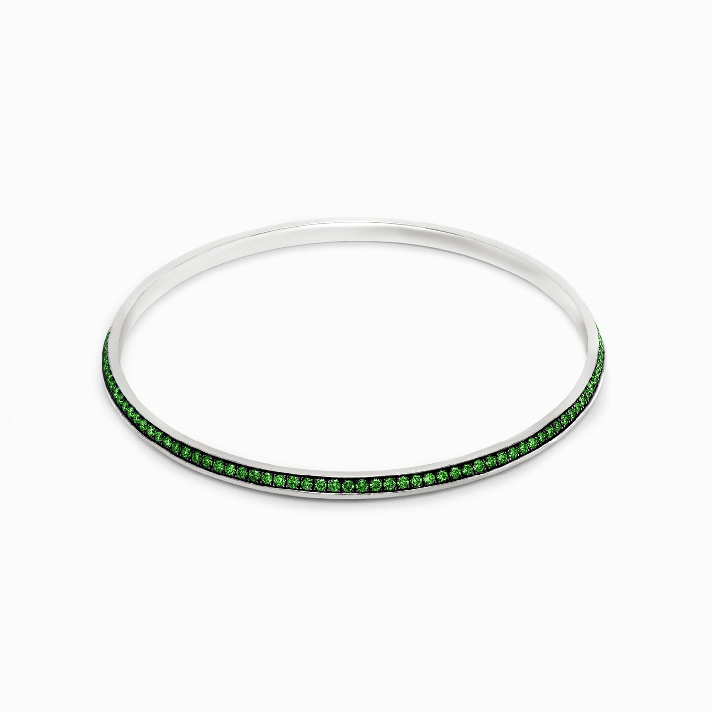OFF-KILTER Audacious Emerald Bangle Bracelet – Dark Mode