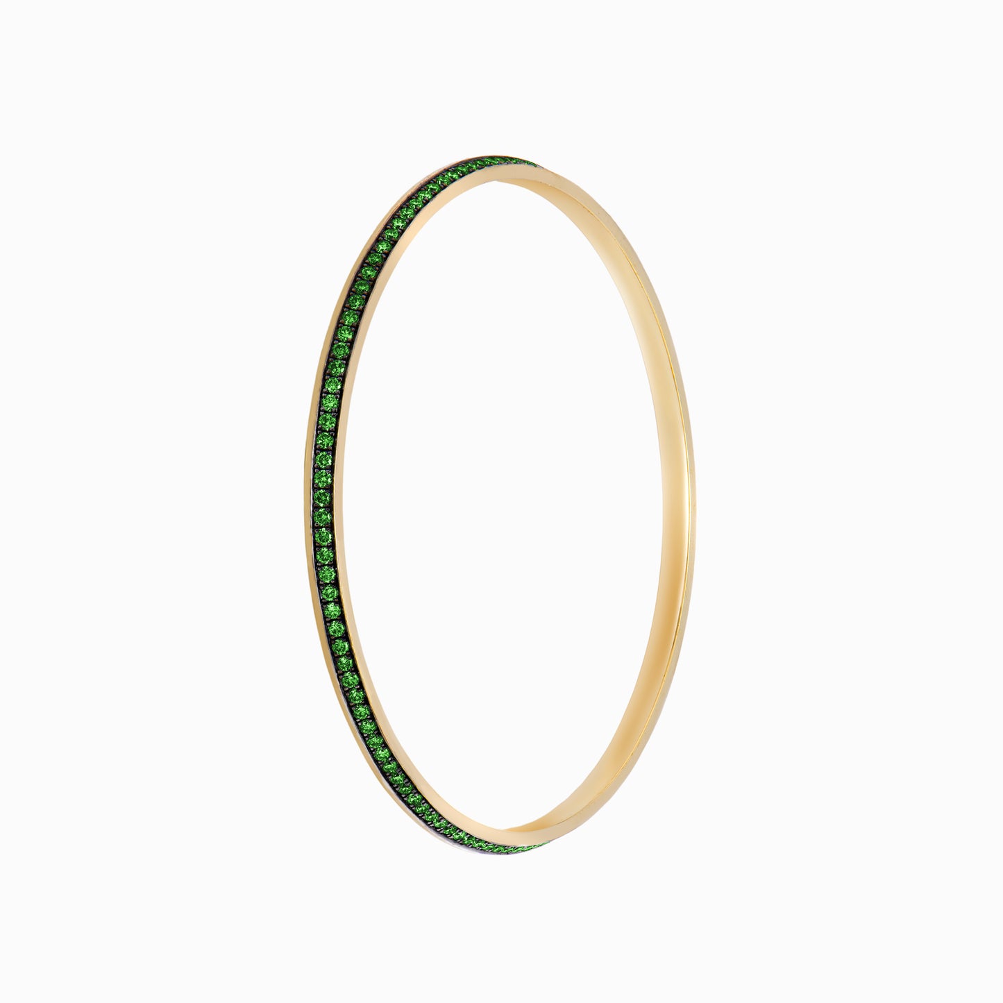 OFF-KILTER Audacious Emerald Bangle Bracelet – Dark Mode
