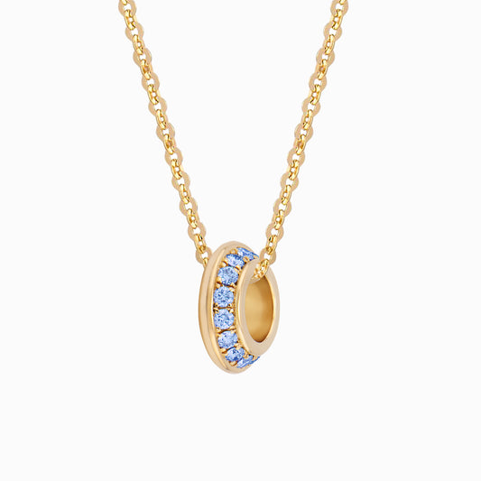 OFF-KILTER Blue Topaz December Birthstone Fine Necklace