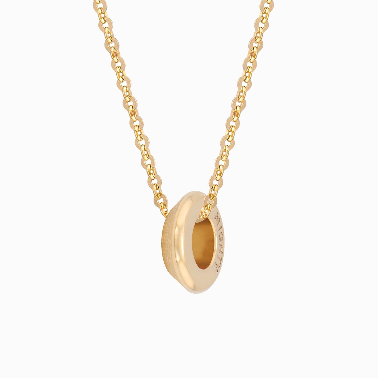 OFF-KILTER Distressed Rondelle Fine Necklace