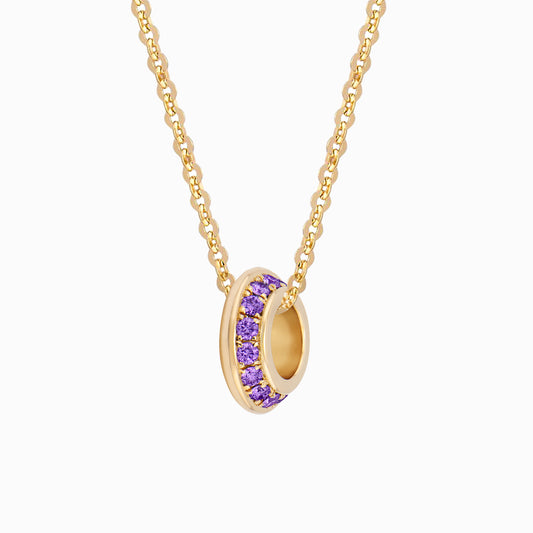 OFF-KILTER Amethyst February Birthstone Fine Necklace
