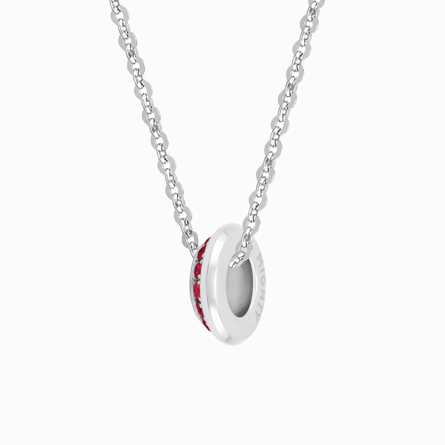 OFF-KILTER Ruby July Birthstone Fine Necklace