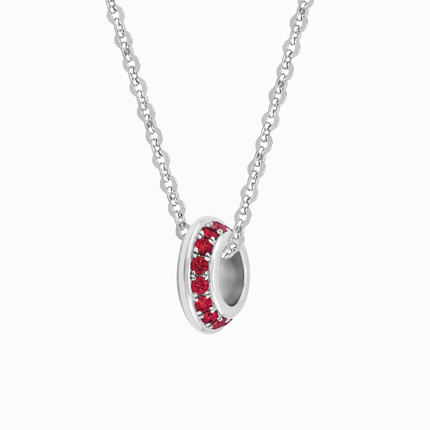 OFF-KILTER Ruby July Birthstone Fine Necklace