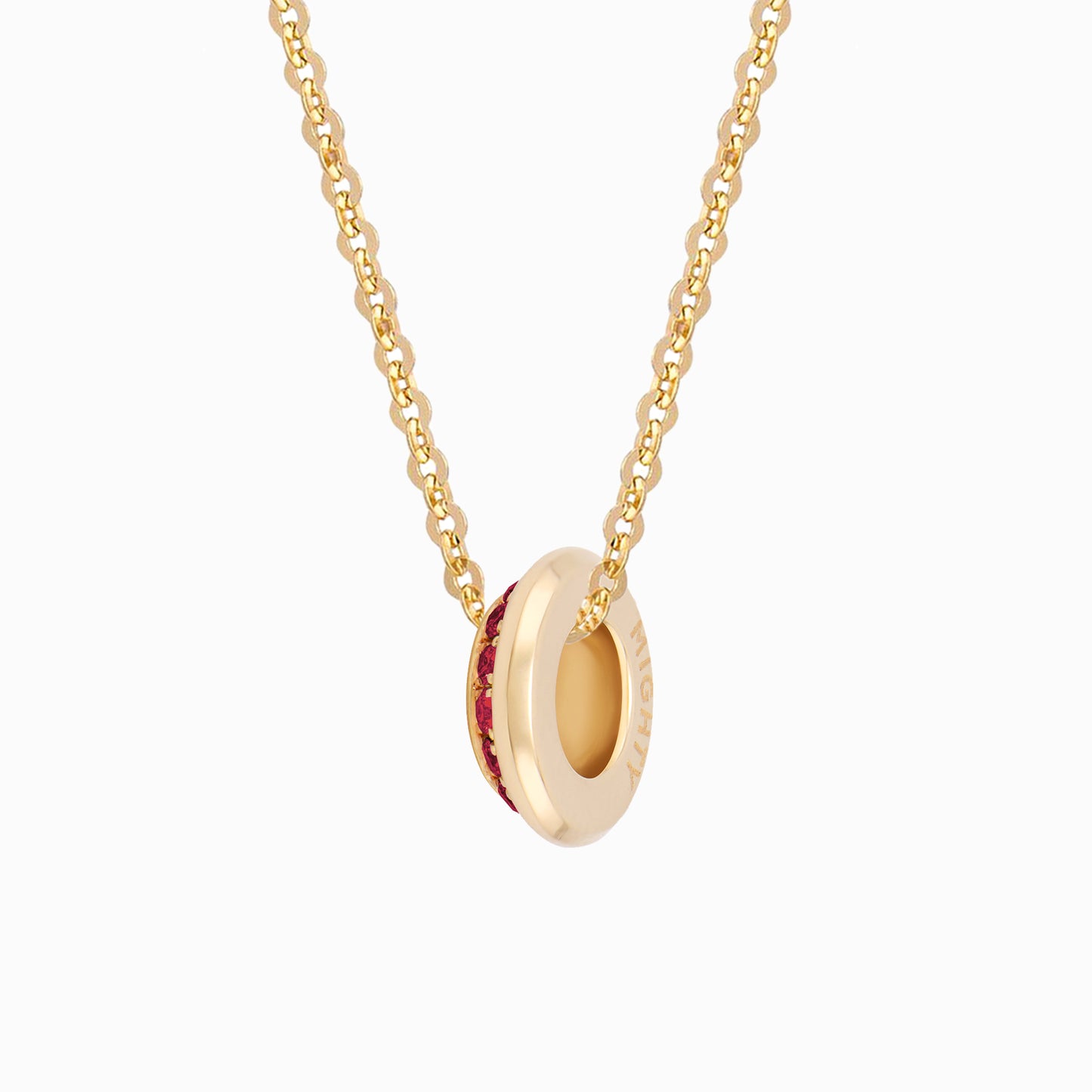 OFF-KILTER Ruby July Birthstone Fine Necklace
