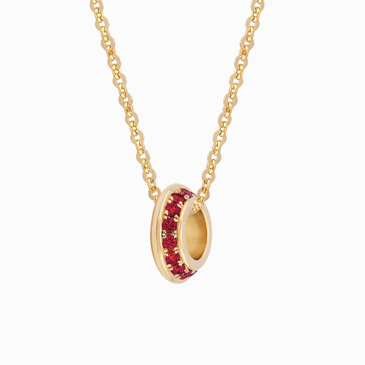 OFF-KILTER Ruby July Birthstone Fine Necklace