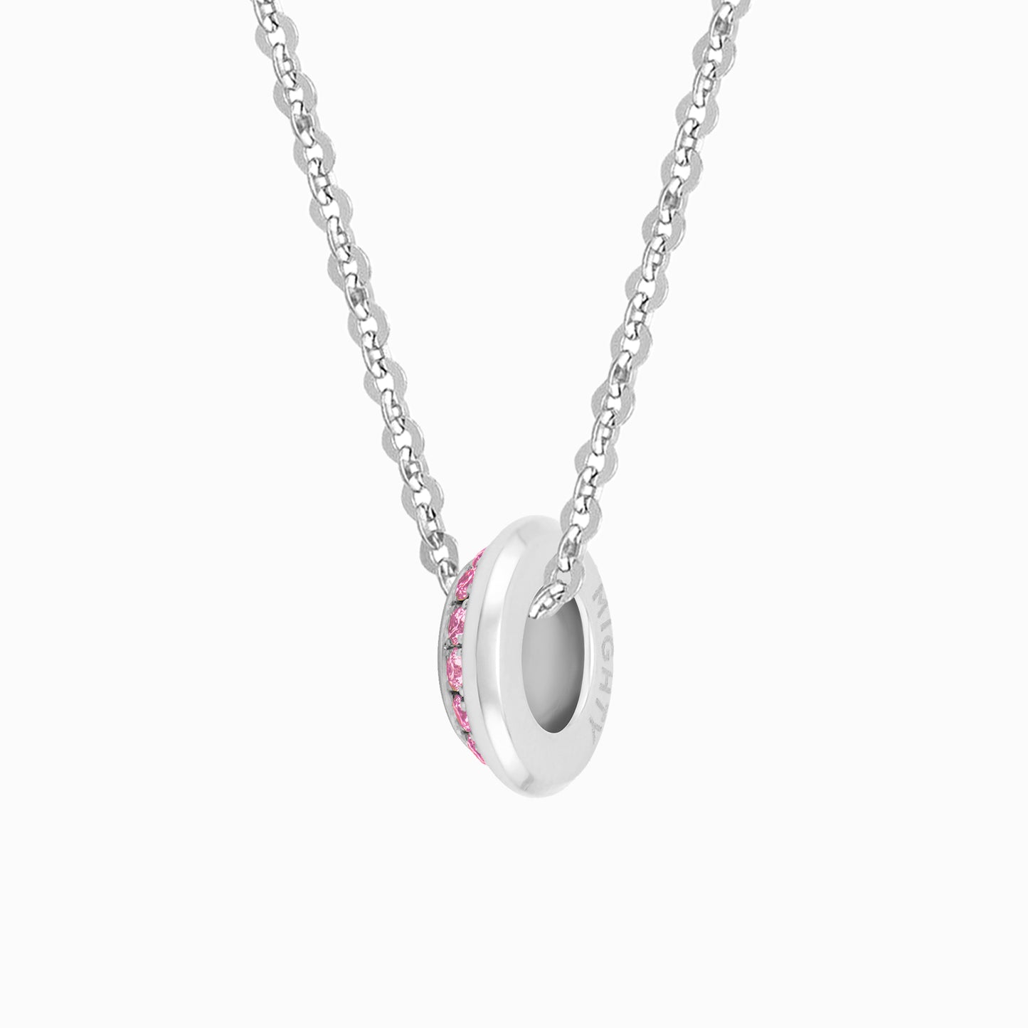 OFF-KILTER Pink Tourmaline October Birthstone Fine Necklace