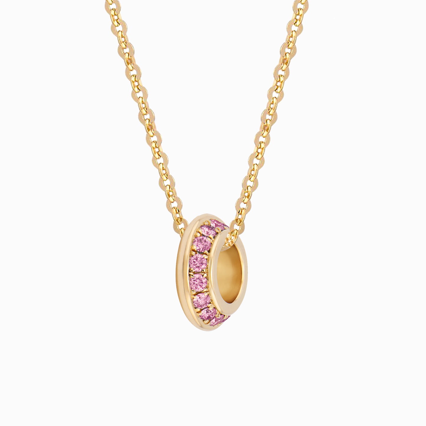OFF-KILTER Pink Tourmaline October Birthstone Fine Necklace