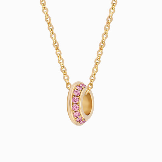 OFF-KILTER Pink Tourmaline October Birthstone Fine Necklace