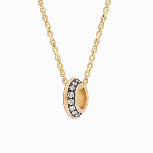 OFF-KILTER Diamond Rondelle Fine Necklace – Dark Mode