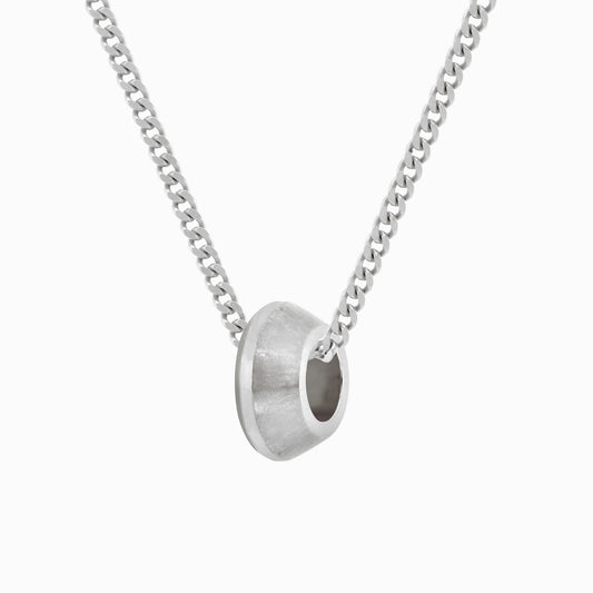 OFF-KILTER Outrageous Satin Rondelle Necklace – Silver