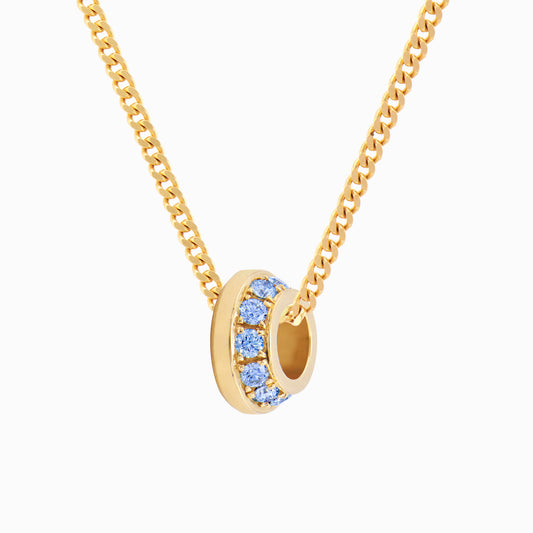 OFF-KILTER Outrageous Blue Topaz December Birthstone Necklace