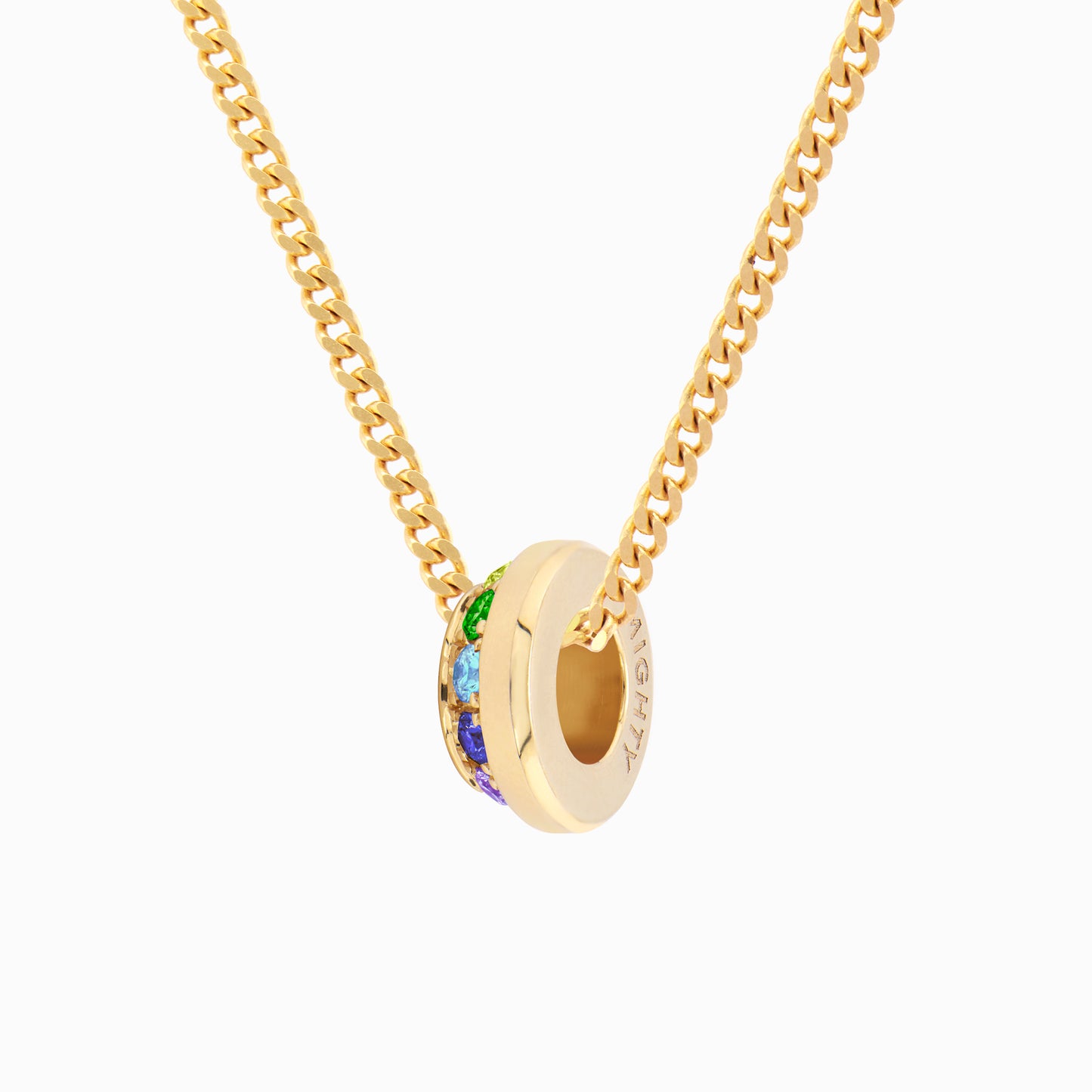 OFF-KILTER Outrageous Rainbow Rondelle Necklace