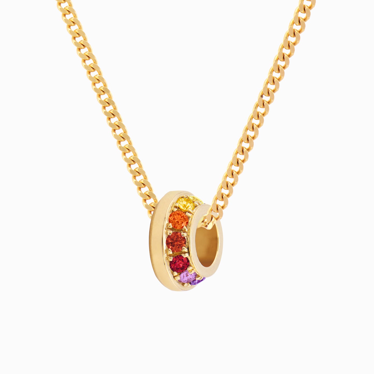 OFF-KILTER Outrageous Rainbow Rondelle Necklace