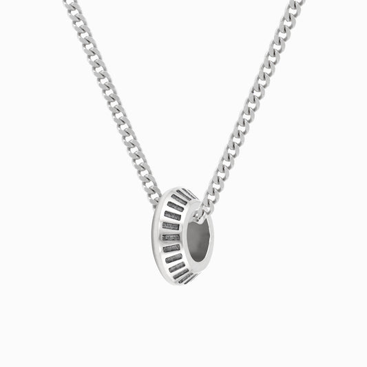 OFF-KILTER Audacious Turbine Rondelle Necklace – Silver