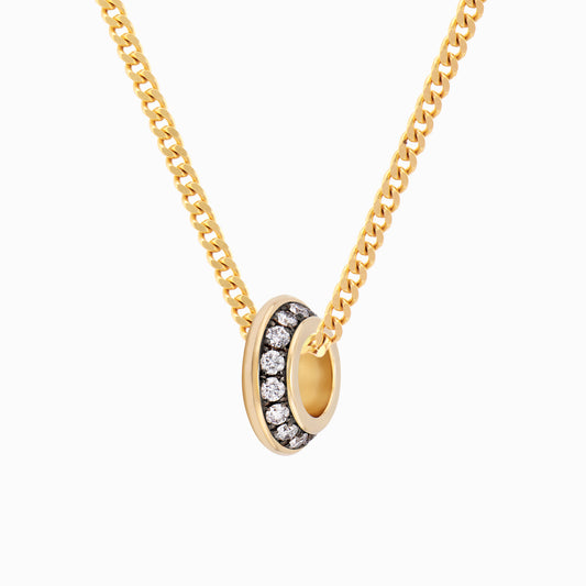 OFF-KILTER Audacious Diamond Rondelle Necklace – Dark Mode