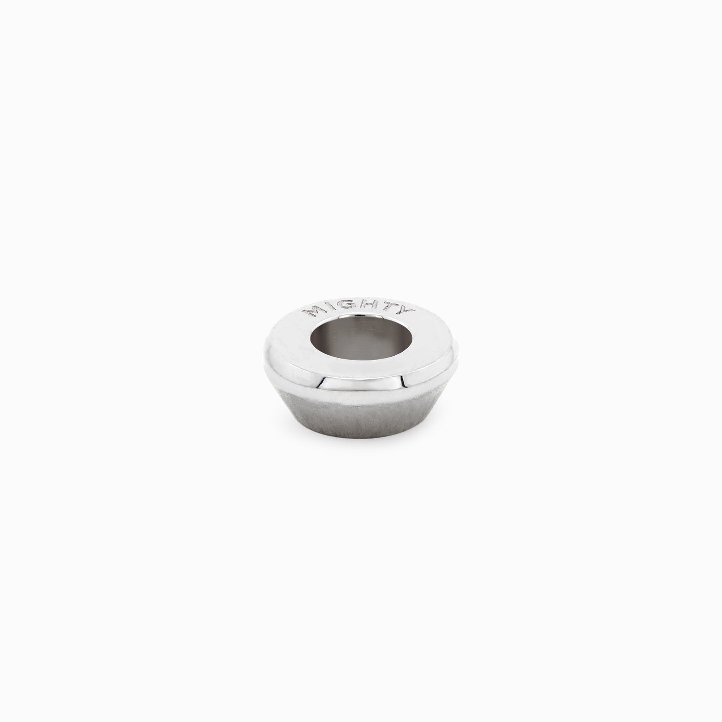 OFF-KILTER Outrageous Satin Rondelle Pendant – Silver