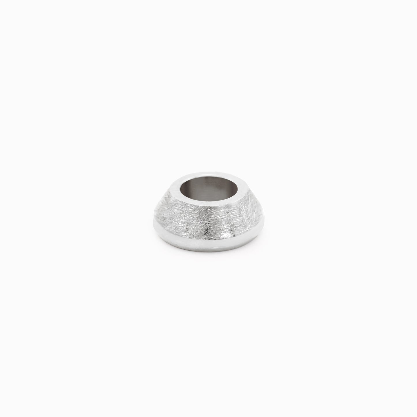 OFF-KILTER Outrageous Distressed Rondelle Pendant – Silver