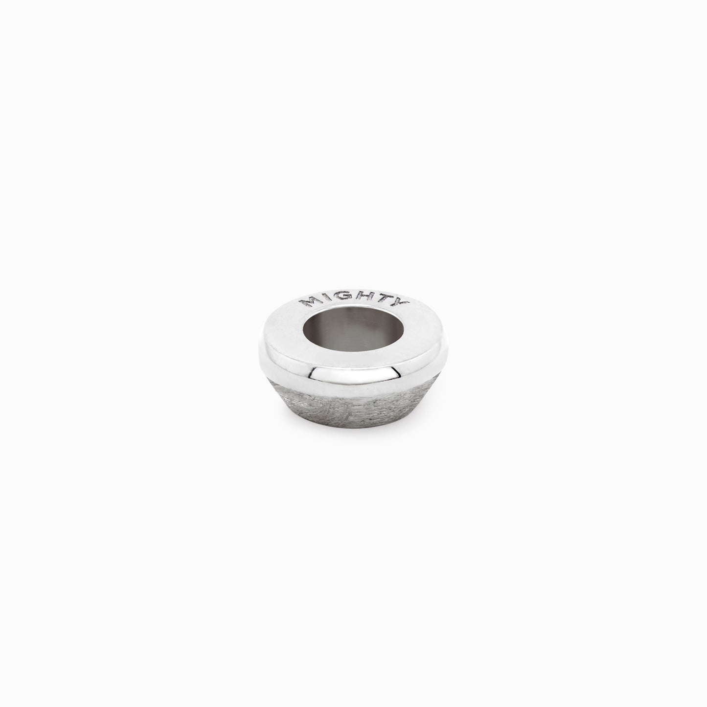 OFF-KILTER Outrageous Distressed Rondelle Pendant – Silver
