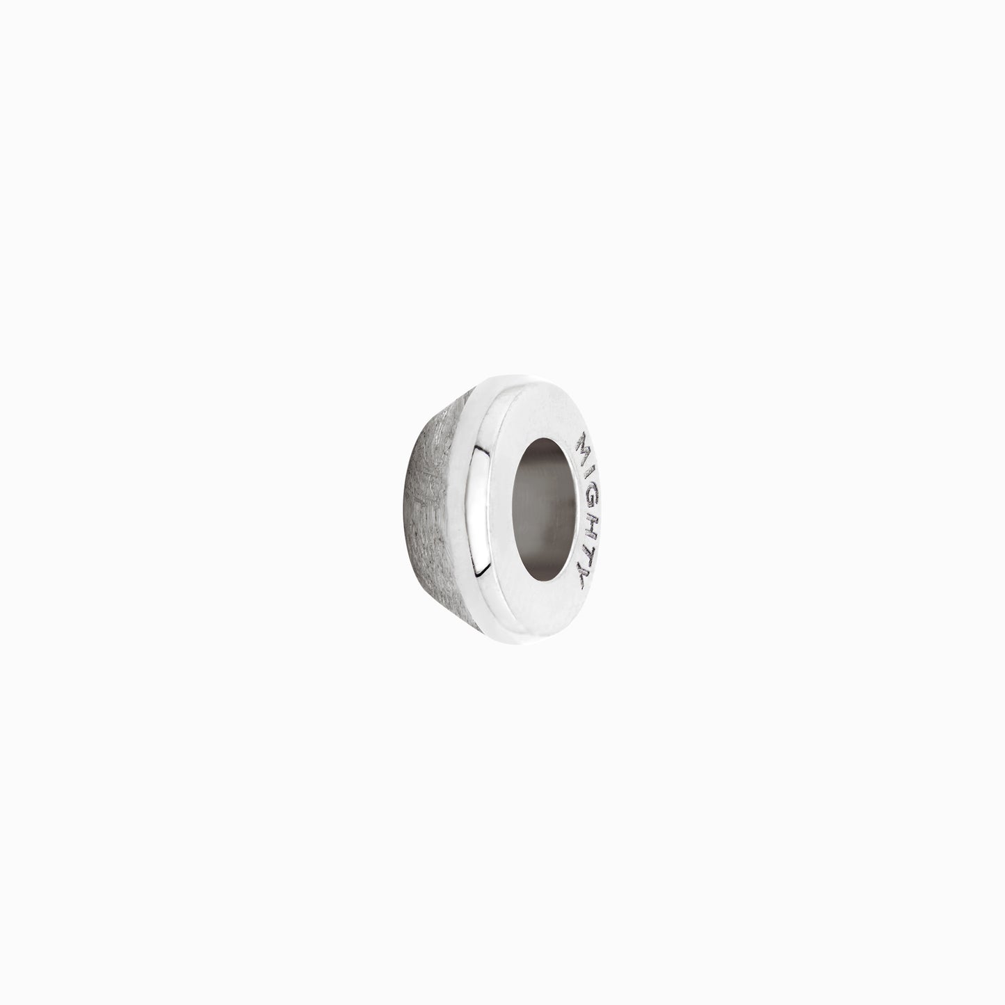 OFF-KILTER Outrageous Distressed Rondelle Pendant – Silver