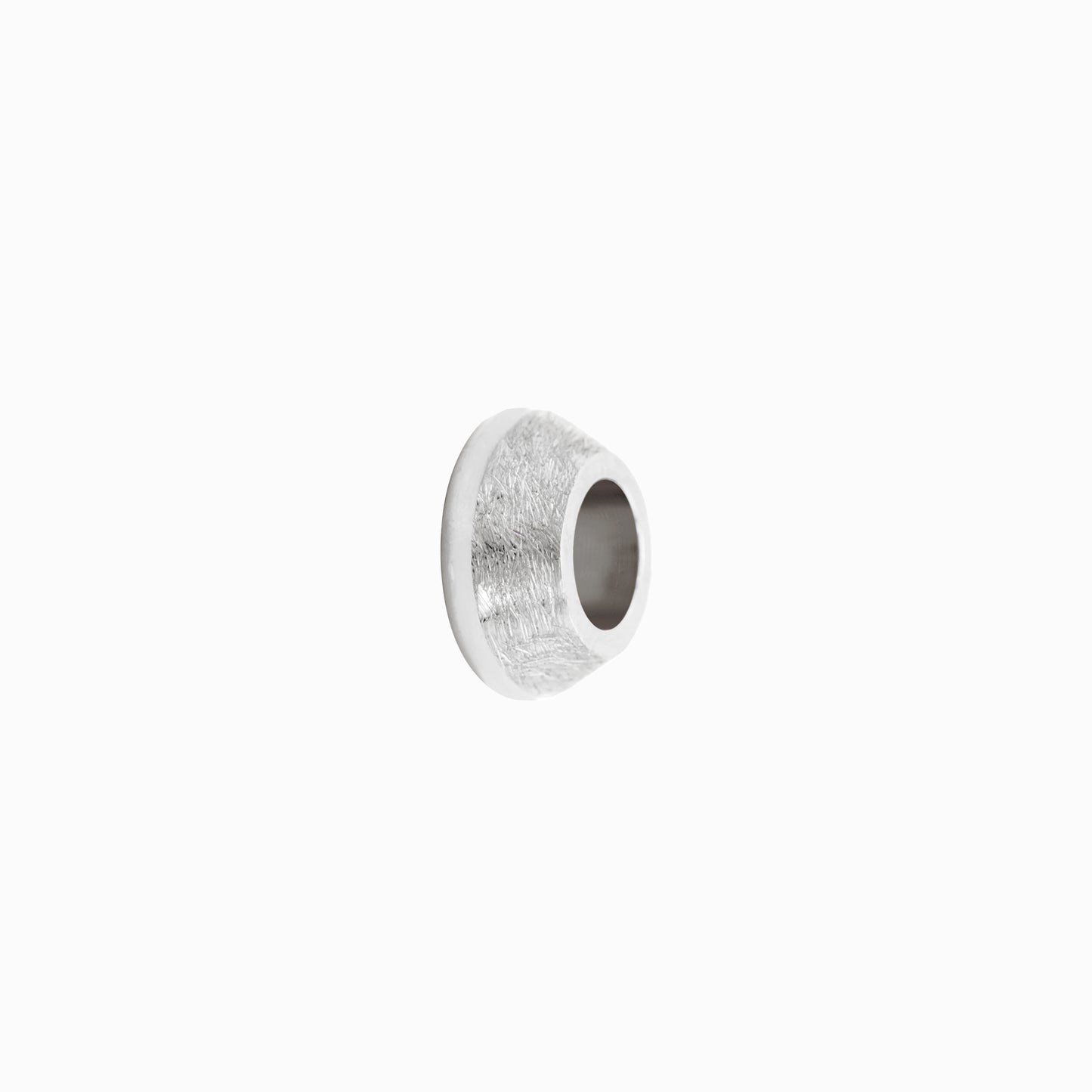 OFF-KILTER Outrageous Distressed Rondelle Pendant – Silver