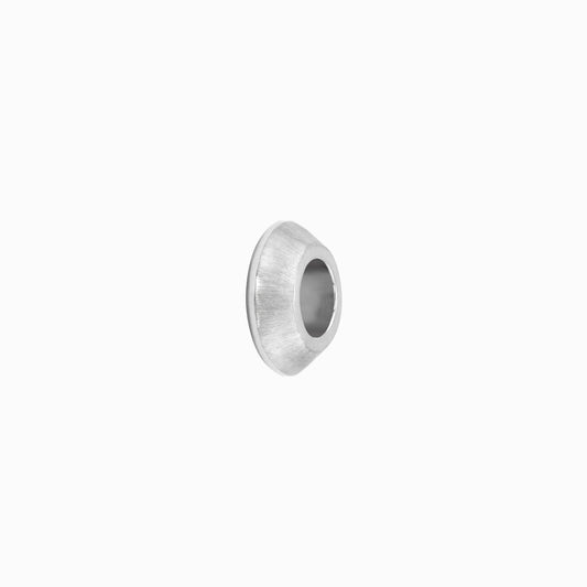 OFF-KILTER Audacious Satin Rondelle Pendant – Silver