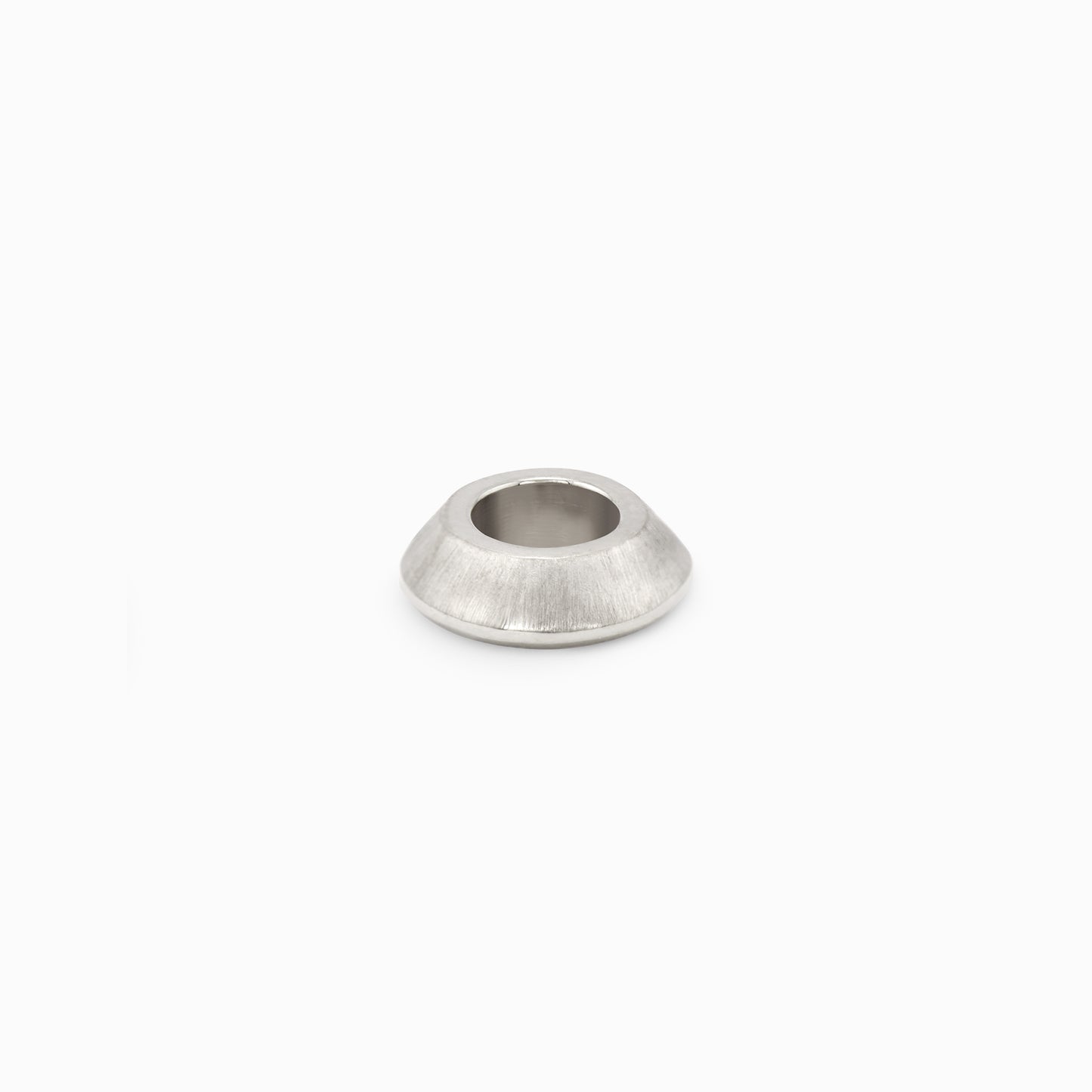 OFF-KILTER Audacious Satin Rondelle Pendant – Silver