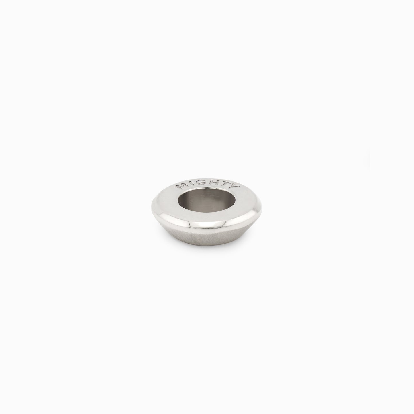 OFF-KILTER Audacious Satin Rondelle Pendant – Silver