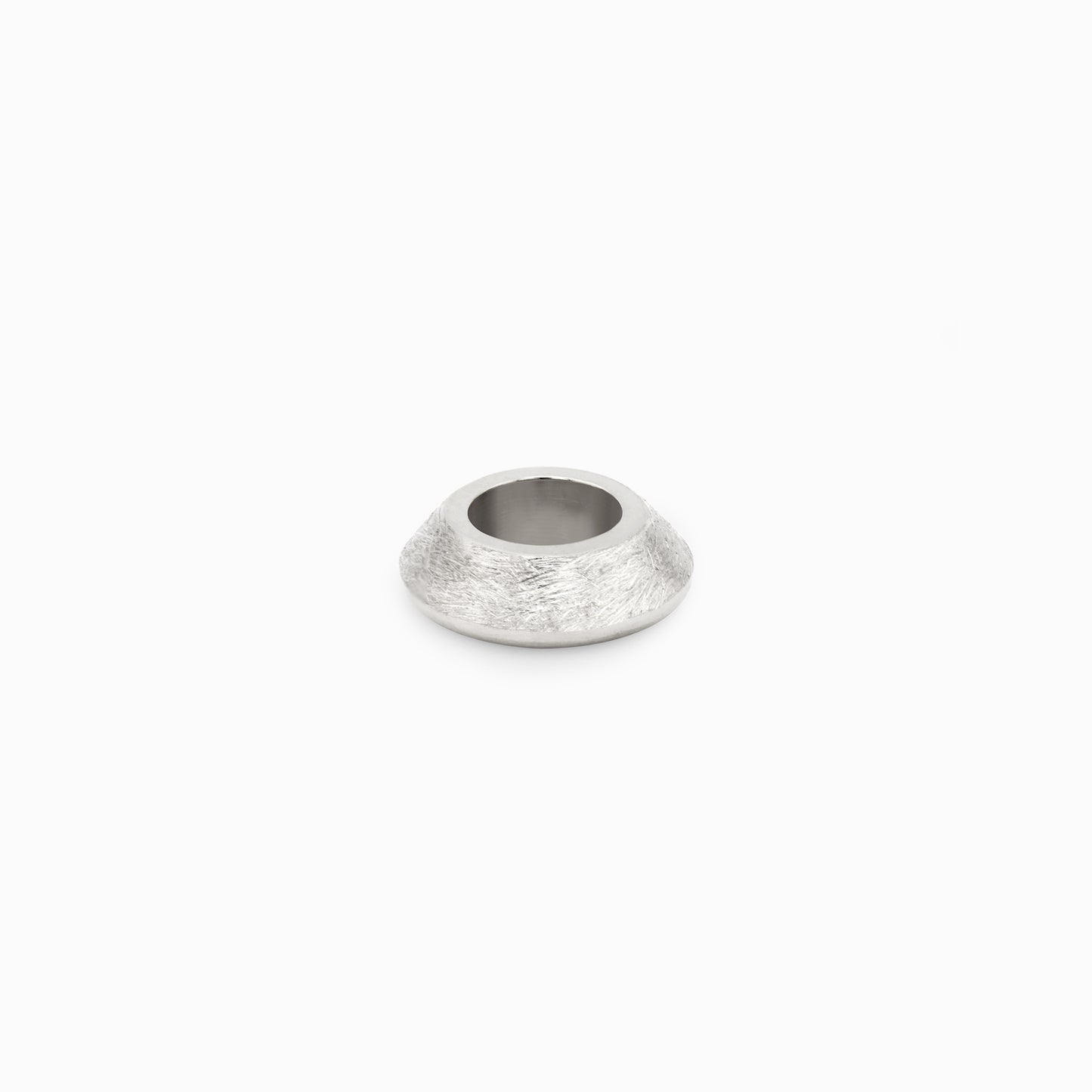 OFF-KILTER Audacious Distressed Rondelle Pendant – Silver