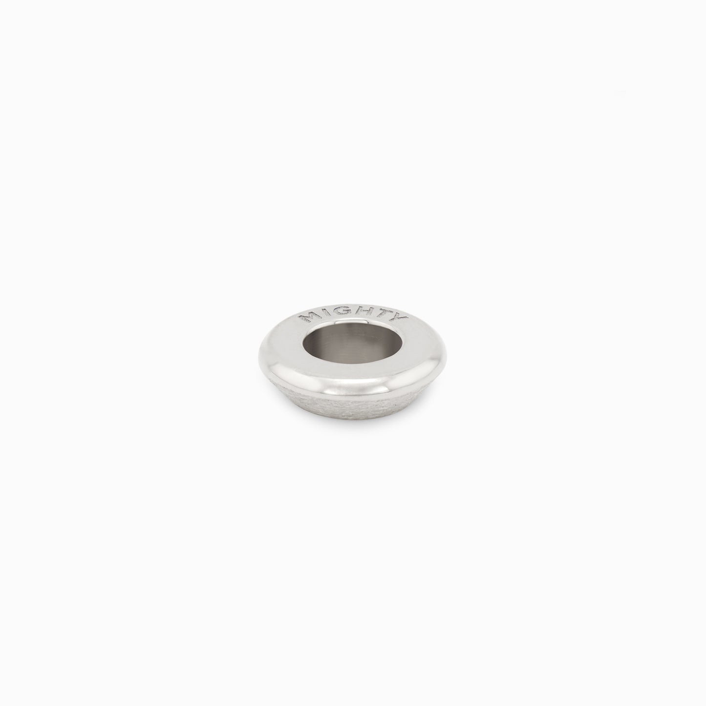 OFF-KILTER Audacious Distressed Rondelle Pendant – Silver