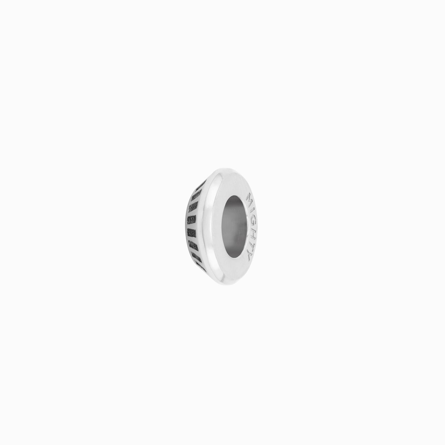 OFF-KILTER Audacious Turbine Rondelle Pendant – Silver