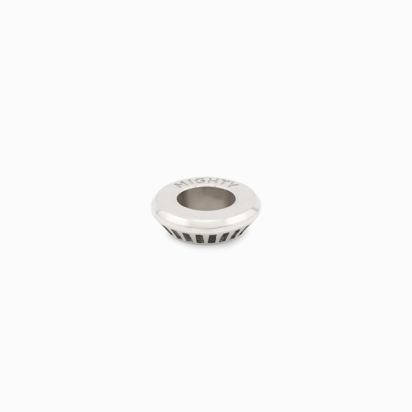OFF-KILTER Audacious Turbine Rondelle Pendant – Silver