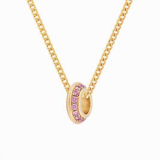 OFF-KILTER Audacious Pink Tourmaline October Birthstone Necklace